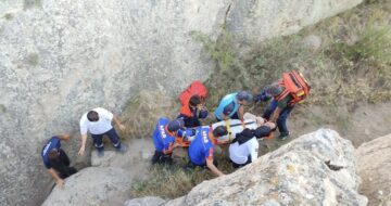 Kayseri’de İtalyan Turist Kanyonda Mahsur Kaldı, Kurtarıldı